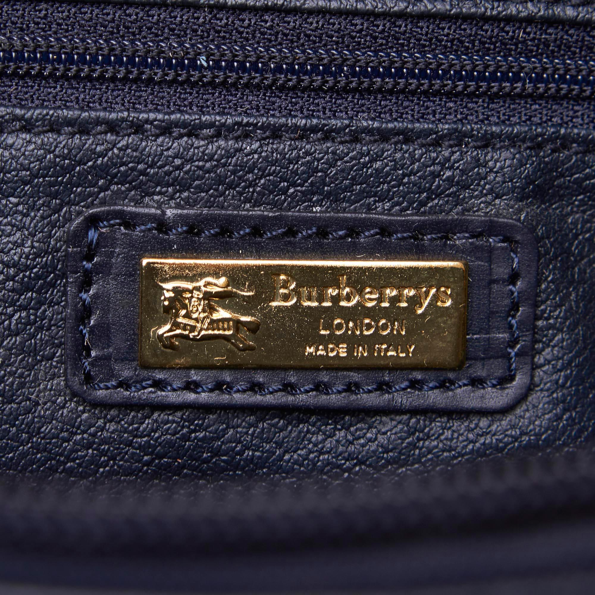 Women's  Vintage Authentic Burberry Blue Plaid Crossbody Bag United Kingdom SMALL For Sale
