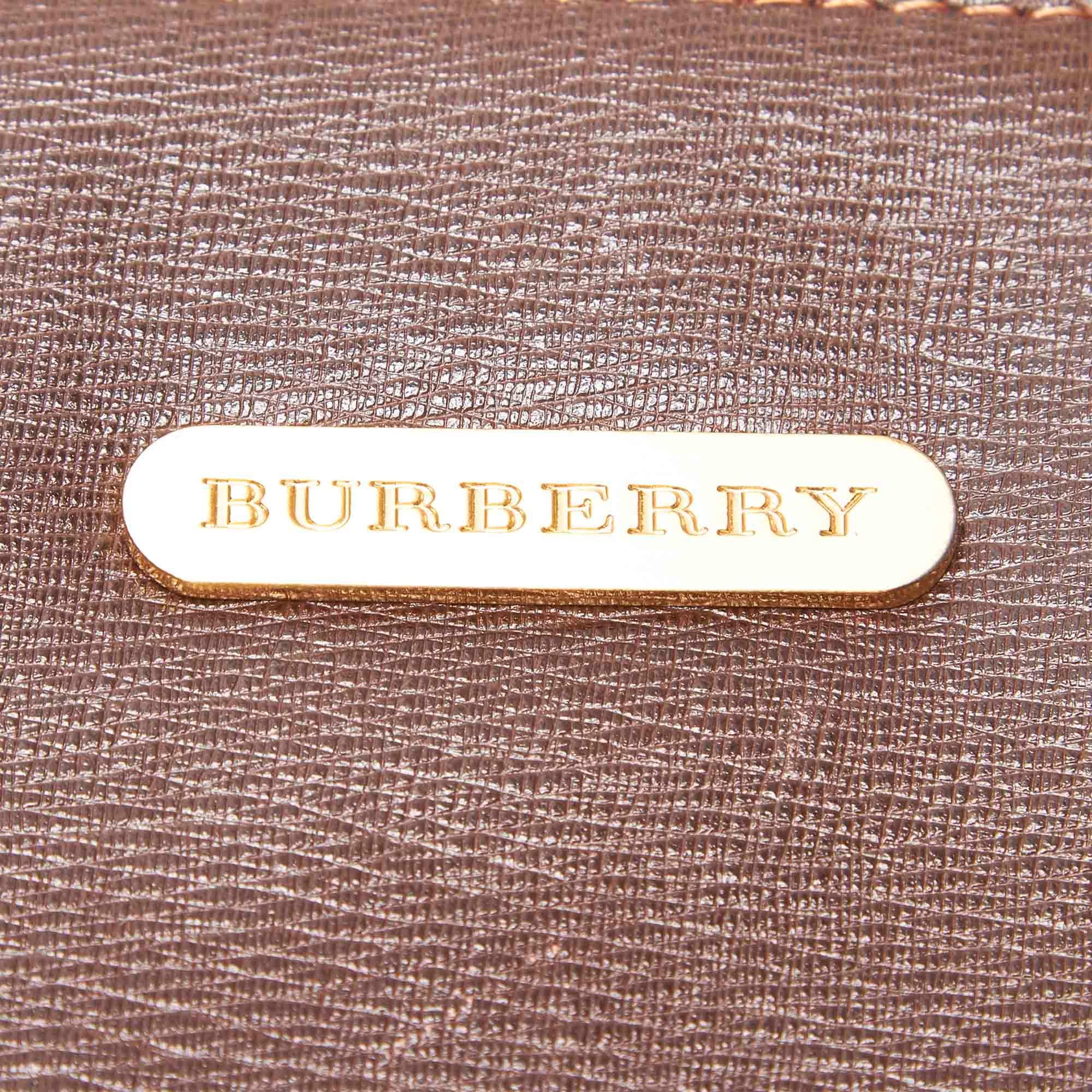 Vintage Authentic Burberry Brown Leather Shoulder Bag UNITED KINGDOM MEDIUM  For Sale 1