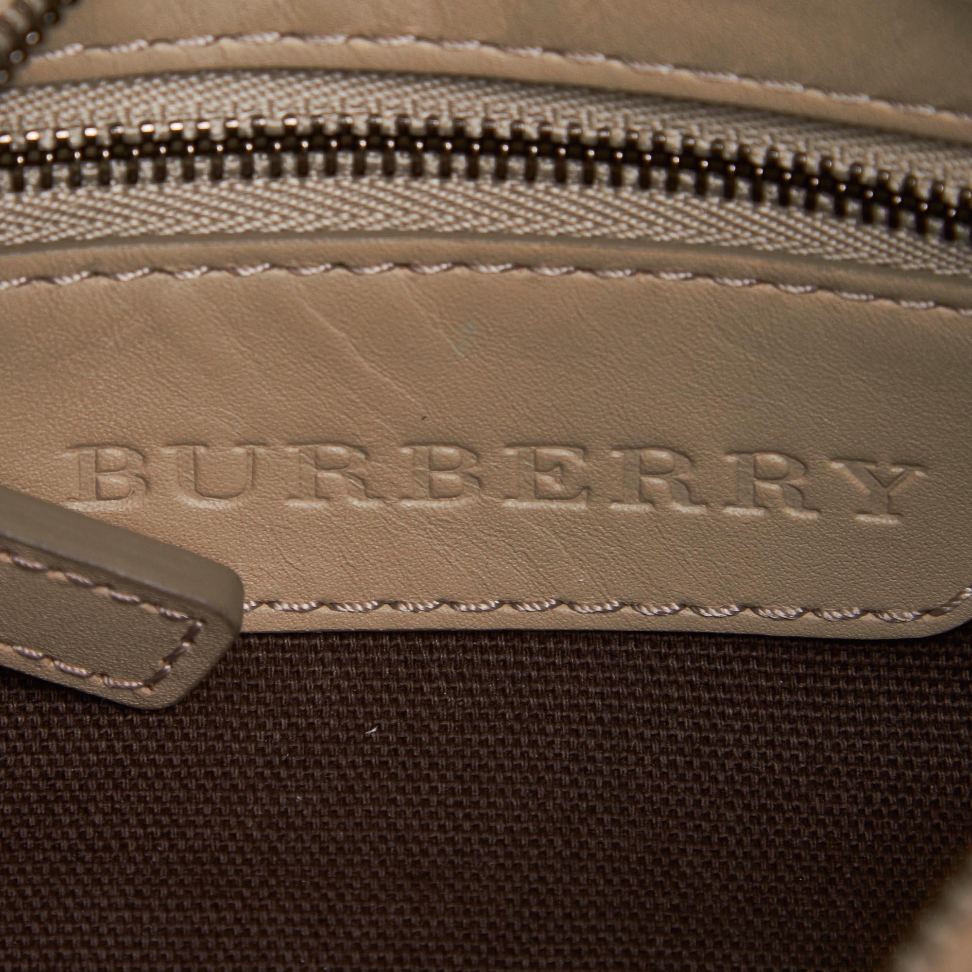 Vintage Authentic Burberry Brown Plaid Brooklyn Hobo Bag United Kingdom LARGE  2