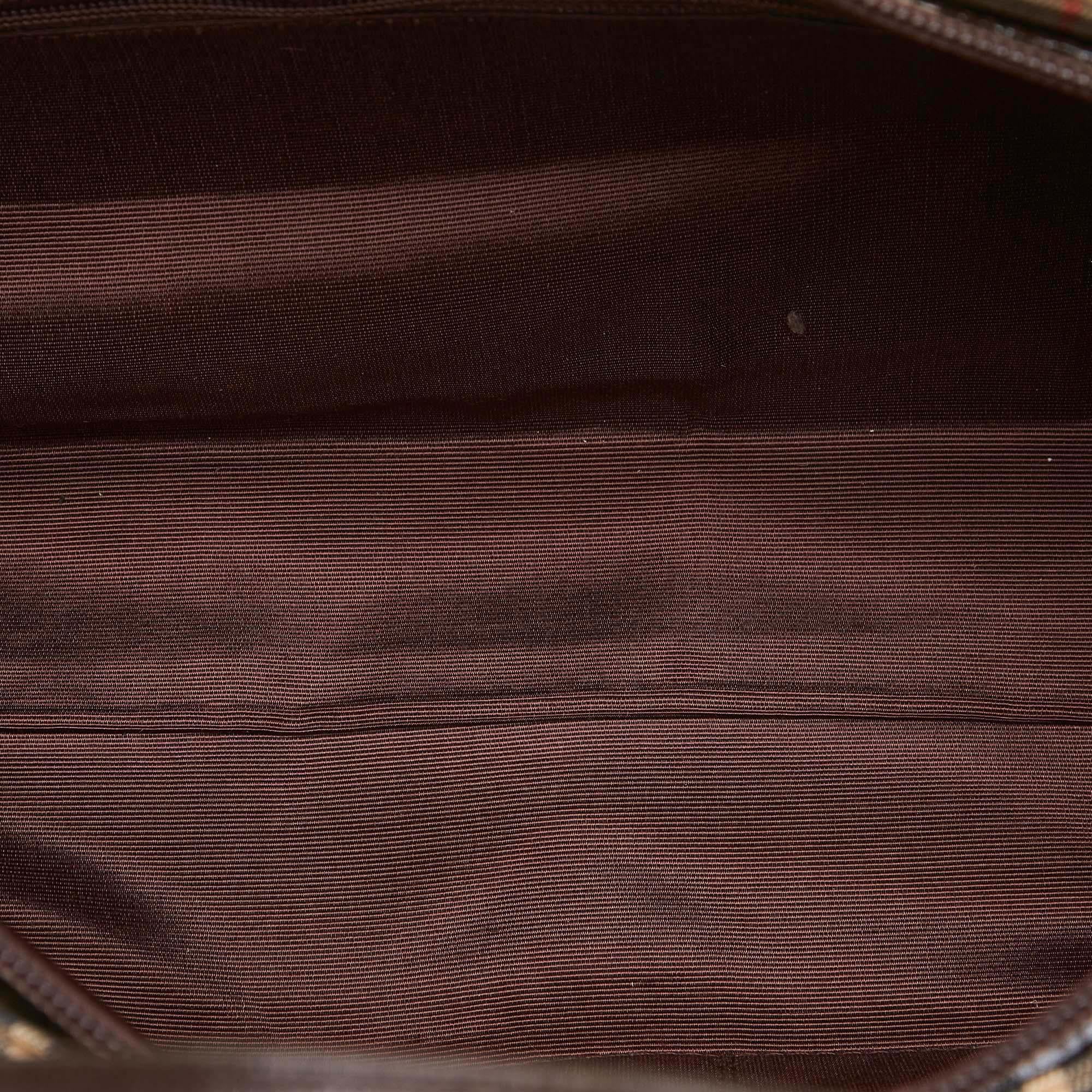 Vintage Authentic Burberry Brown Plaid Handbag United Kingdom MEDIUM  For Sale 3