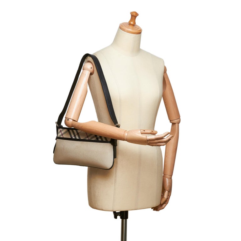 Vintage Authentic Burberry Brown Plaid Shoulder Bag United Kingdom