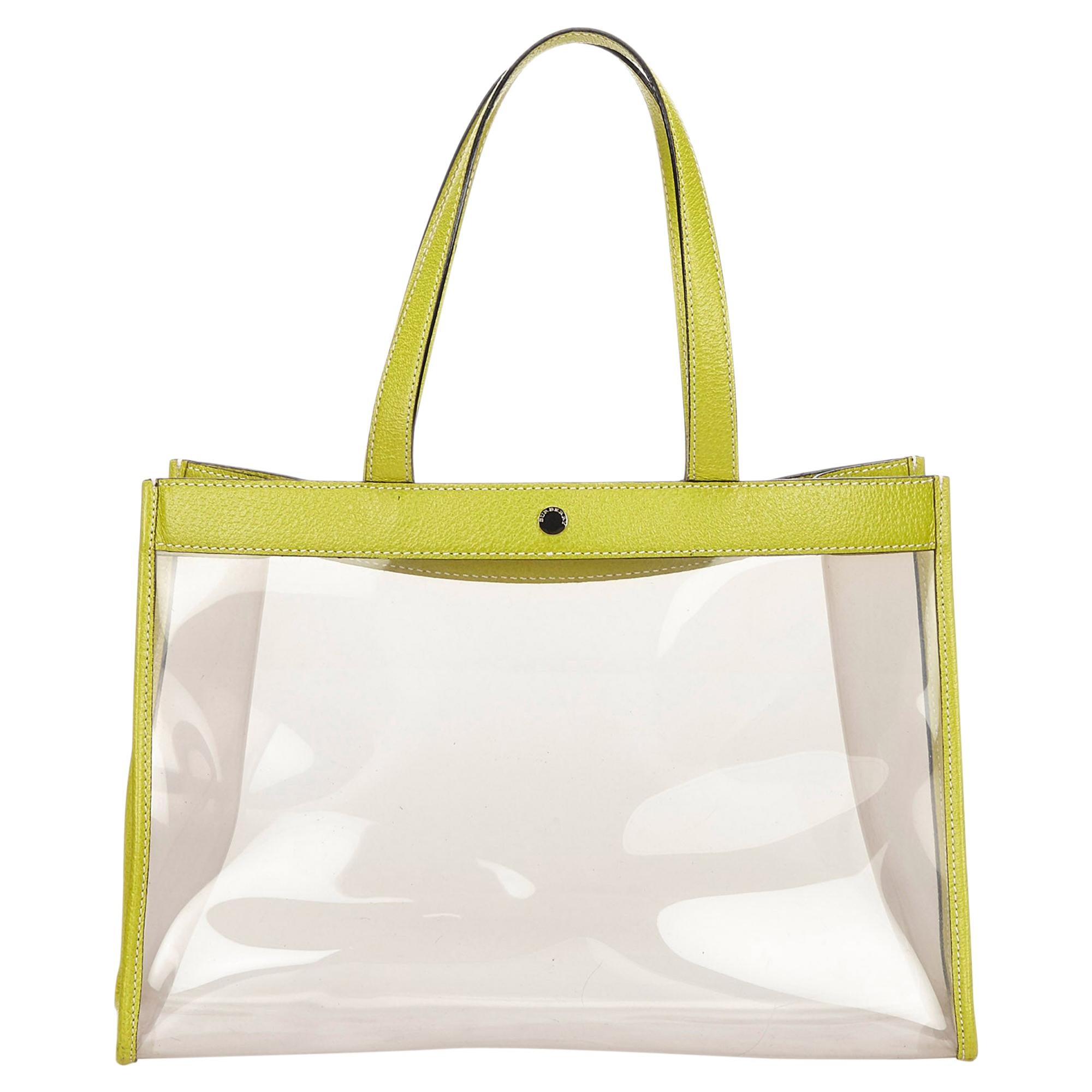 burberry tote bag green