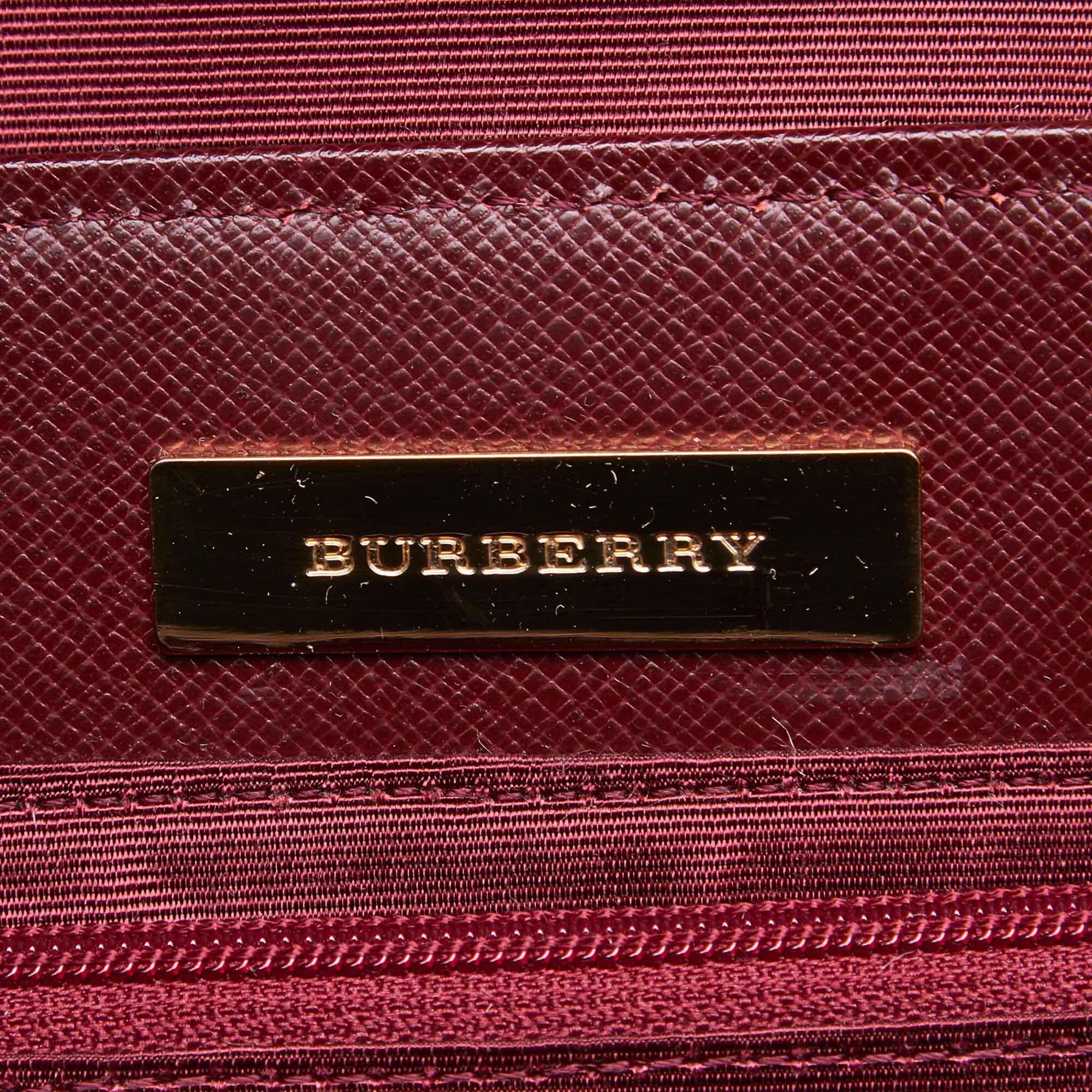 Vintage Authentic Burberry House Check Shoulder Bag w Dust Box MEDIUM  1