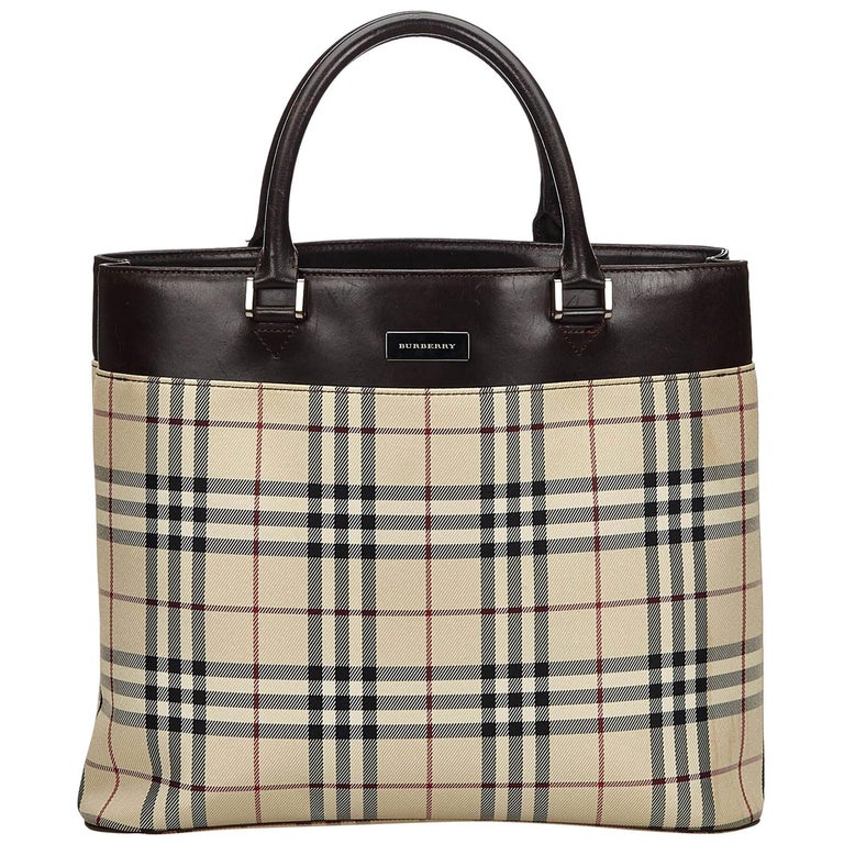 Burberry Check Tote Purse