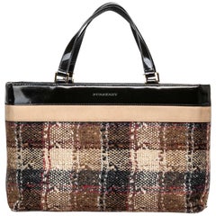 Vintage Authentic Burberry House Check Tote Bag United Kingdom w Dust LARGE Vintage Authentic Burberry House Check Tote Bag United Kingdom w Dust LARGE