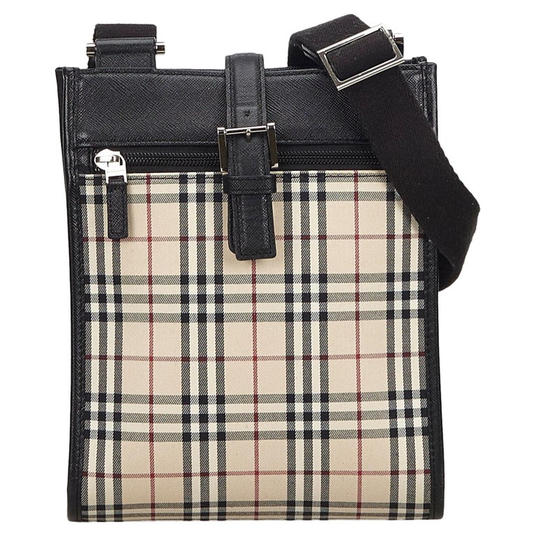 Vintage Authentic Burberry Nova Check Jacquard Crossbody Bag SMALL For ...