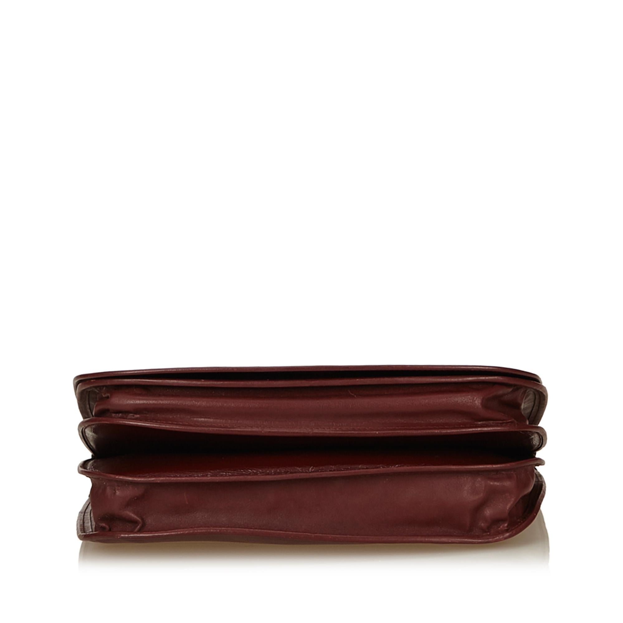 Vintage Authentic Cartier Leather Must de Cartier Shoulder Bag France MEDIUM In Good Condition In Orlando, FL