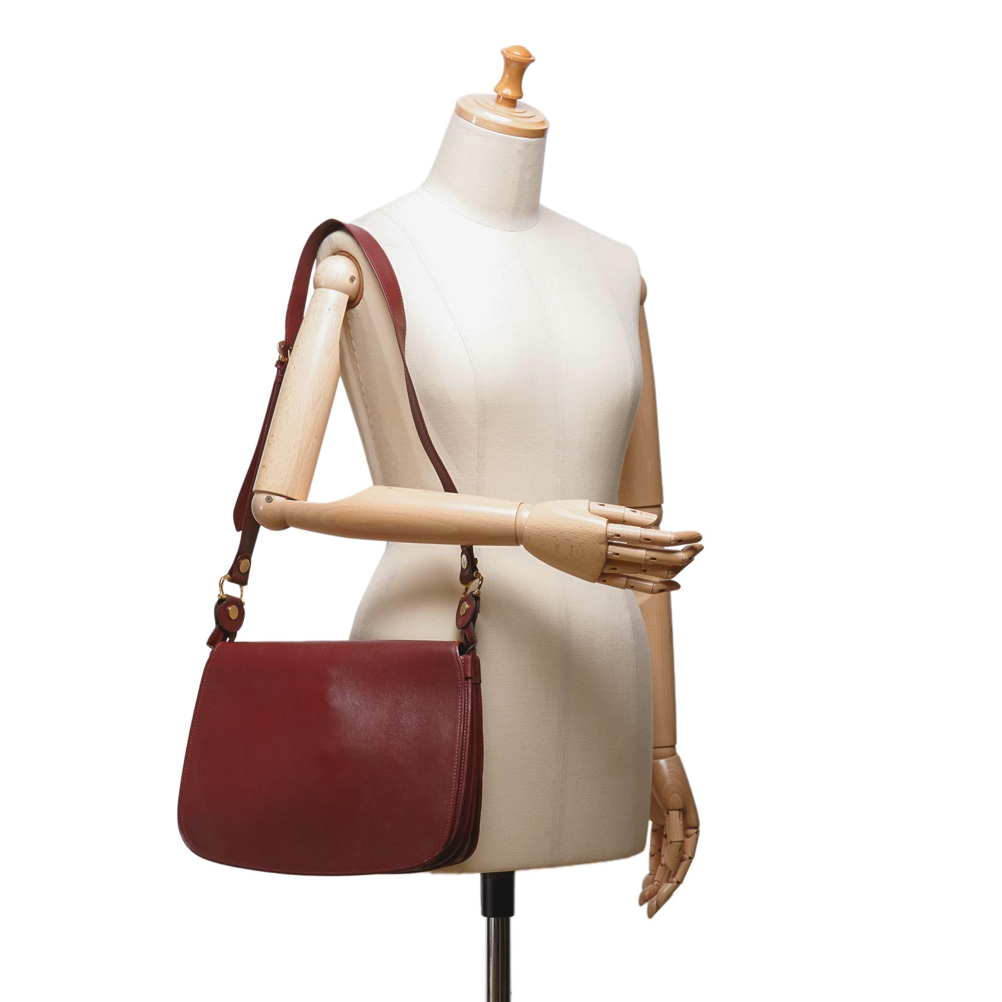 Vintage Authentic Cartier Leather Must de Cartier Shoulder Bag France MEDIUM 3