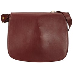 Vintage Authentic Cartier Leather Must de Cartier Shoulder Bag France MEDIUM
