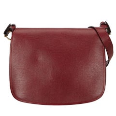 Vintage Authentic Cartier Leather Must de Cartier Shoulder Bag France w MEDIUM