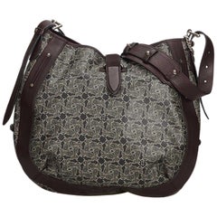Vintage Authentic Celine Gray Dark Macadam Shoulder Bag China MEDIUM