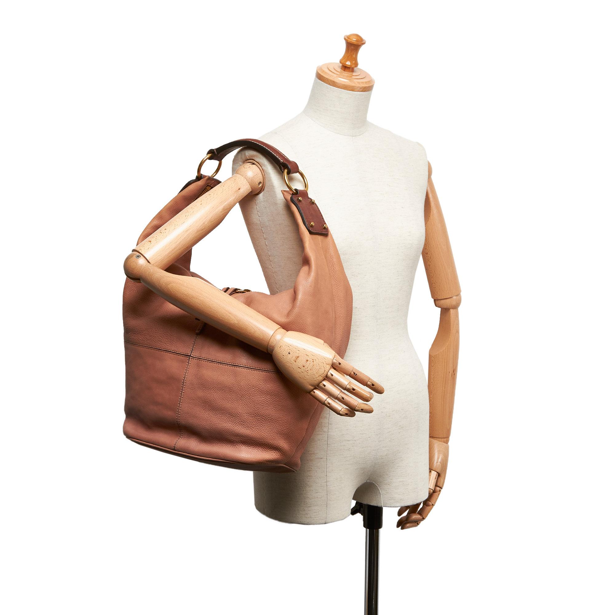 Vintage Authentic Celine Pink Leather Shoulder Bag Italy w/ Dust Bag LARGE  4