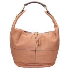 Vintage Authentic Celine Pink Leather Shoulder Bag Italy w/ Dust Bag LARGE 