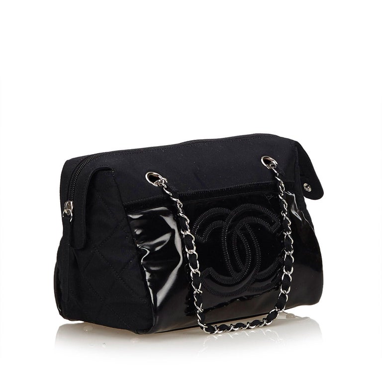 black satin shoulder bag