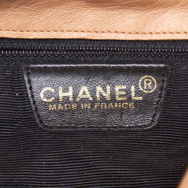 Vintage Authentic Chanel Brown Patchwork Tote Bag France W Dust