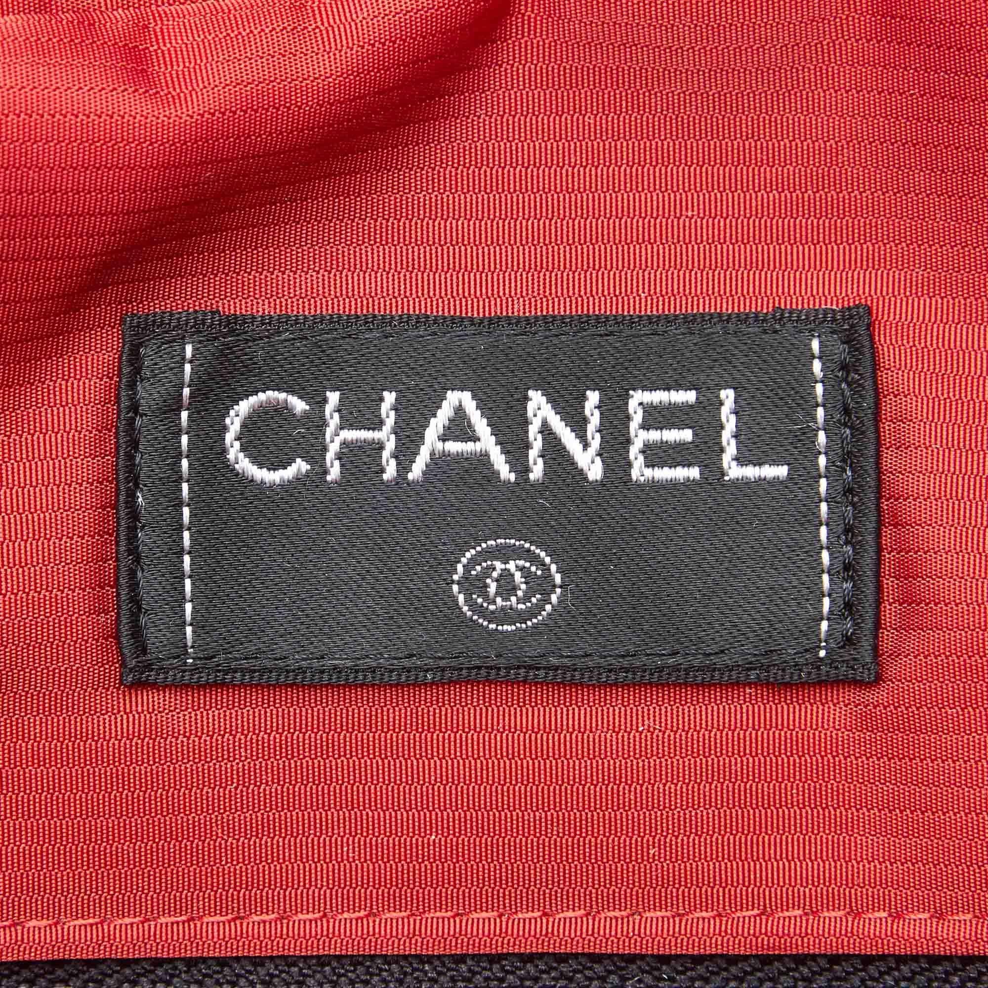Vintage Authentic Chanel Old Travel Line Backpack w Authenticity Card LARGE  For Sale 1