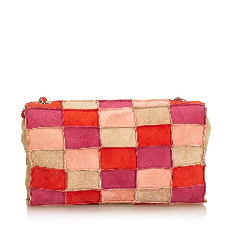 Vintage Authentic Chanel Pink Reissue Patchwork Flap Bag France w SMALL ...