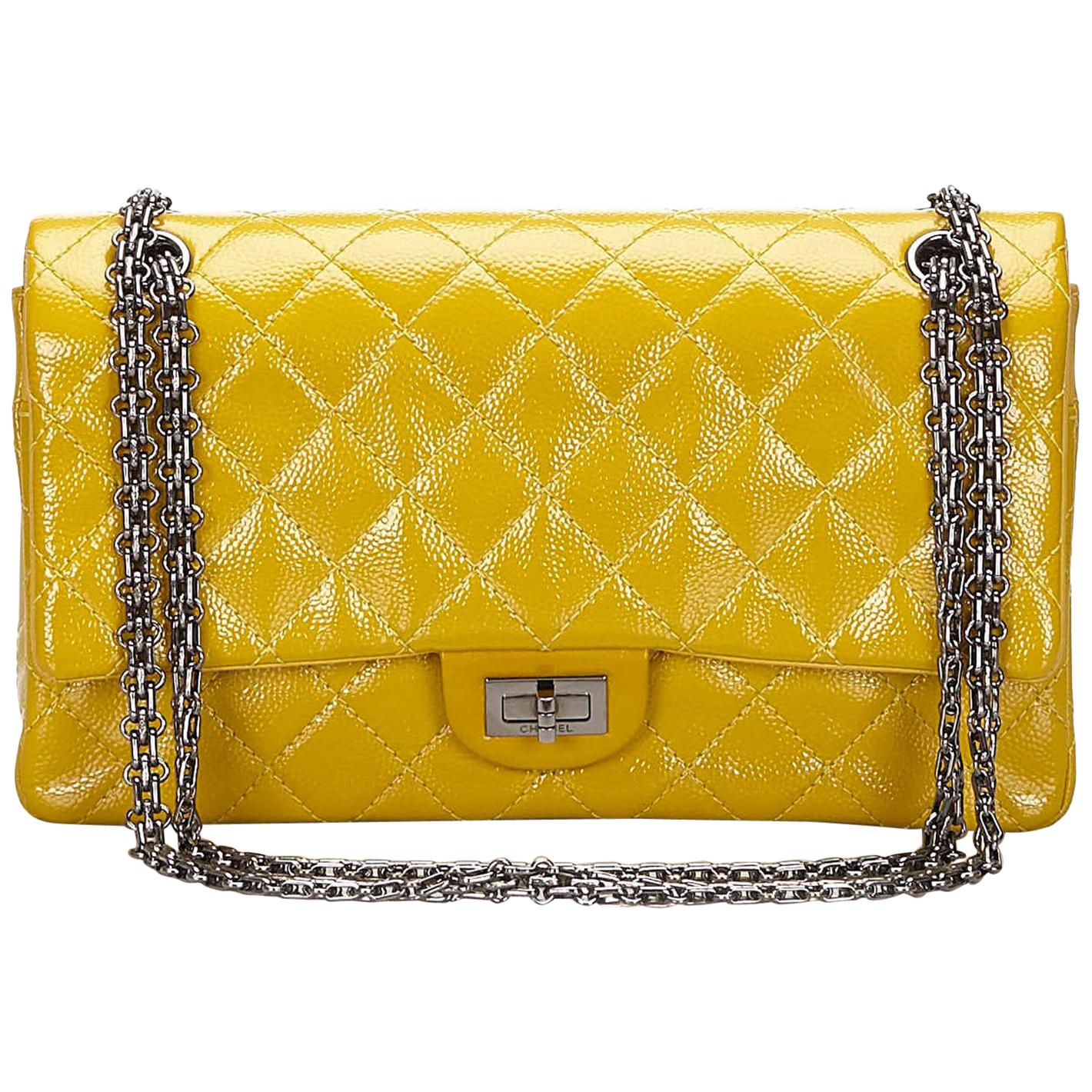 Vintage Authentic Chanel Reissue 225 Quilted Double Flap Bag France