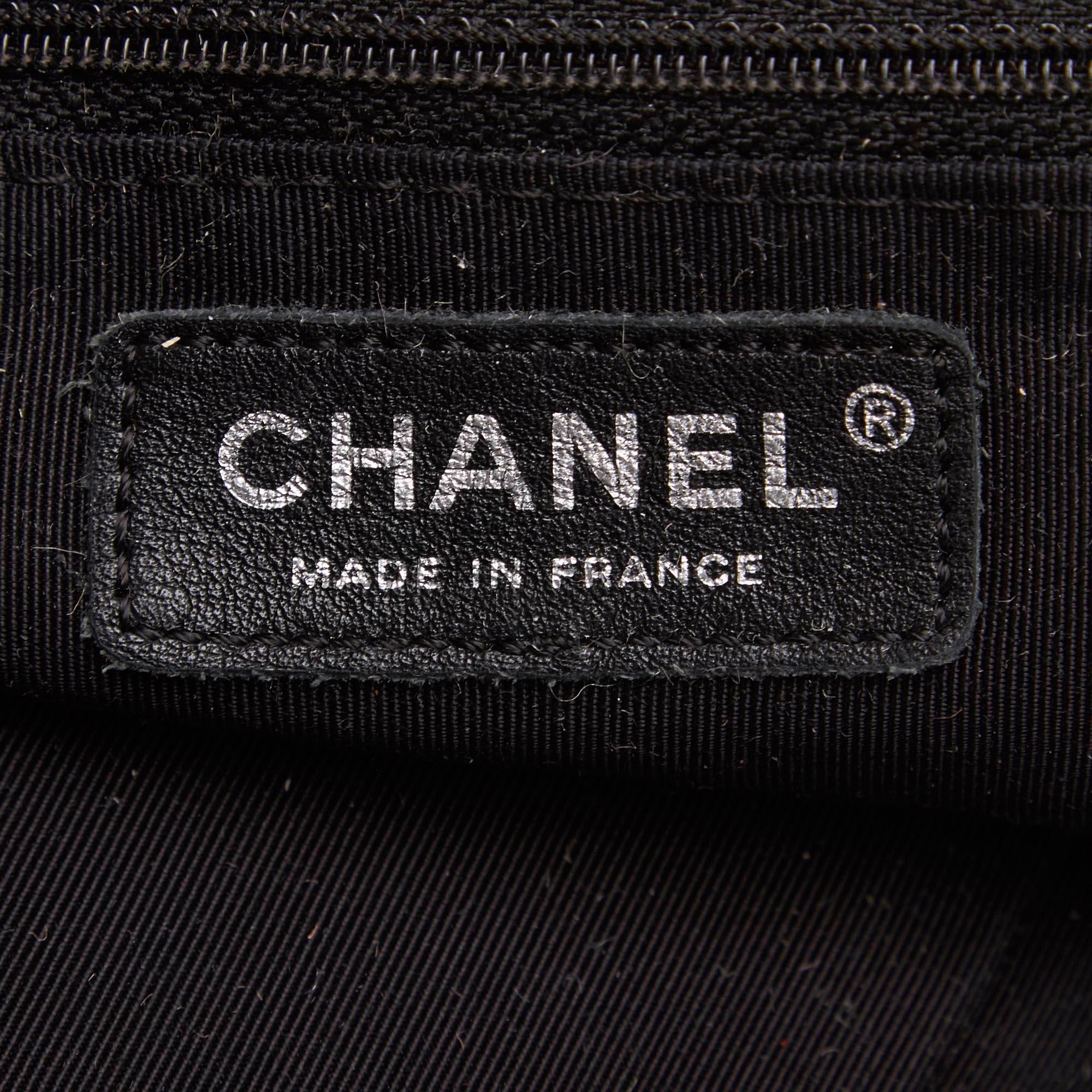 Vintage Authentic Chanel Tweed Boucle Knitting Handbag France w Dust Bag LARGE  For Sale 1