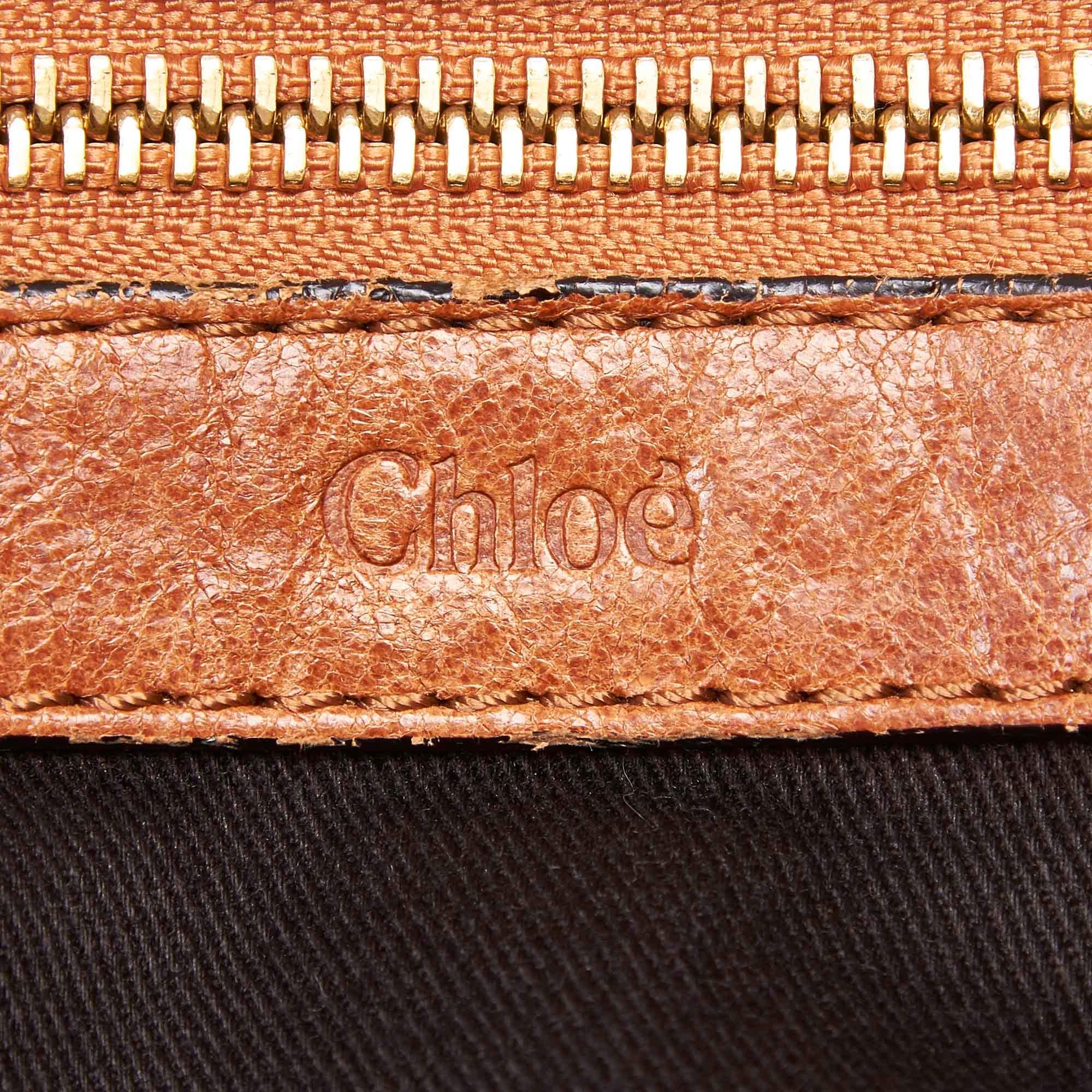 Vintage Authentic Chloe Brown Leather Ethel Satchel HUNGARY w Dust Bag MEDIUM 1