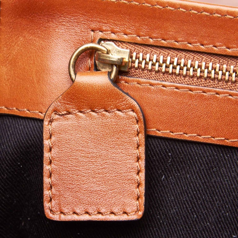Vintage Authentic Chloe Brown Leather Tote Bag France LARGE at 1stDibs