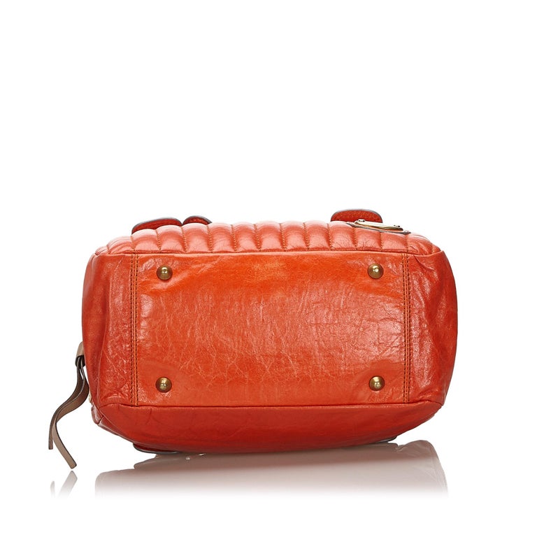 Vintage Authentic Chloe Leather Bay Handbag w Dust Bag Authenticity