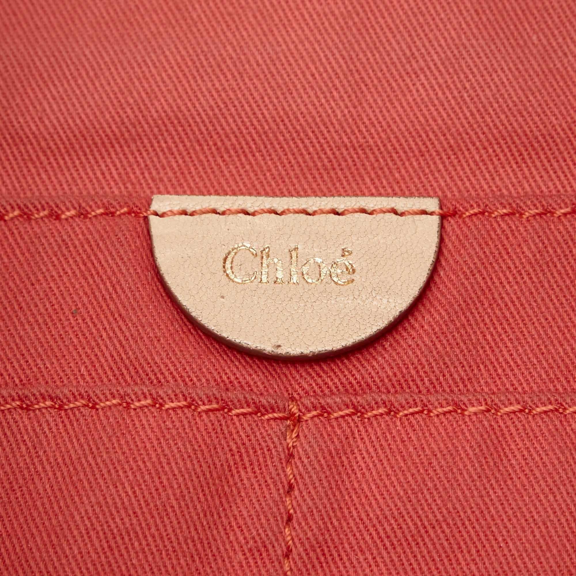Vintage Authentic Chloe Leather Clutch w Dust Bag Authenticity Card SMALL  For Sale 1