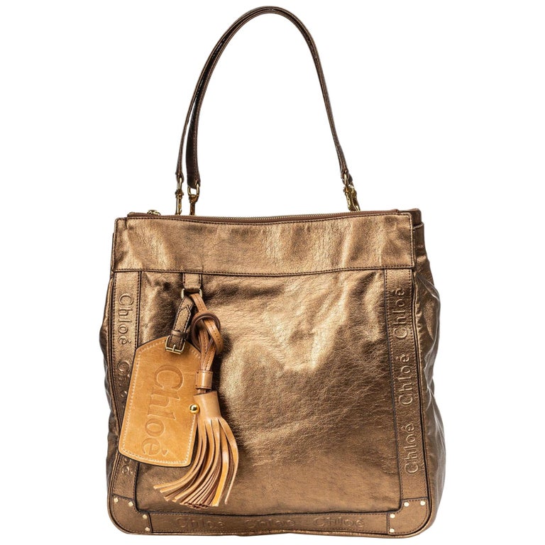 Vintage Authentic Chloe Leather Eden Tote Bag w Dust Bag Authenticity ...