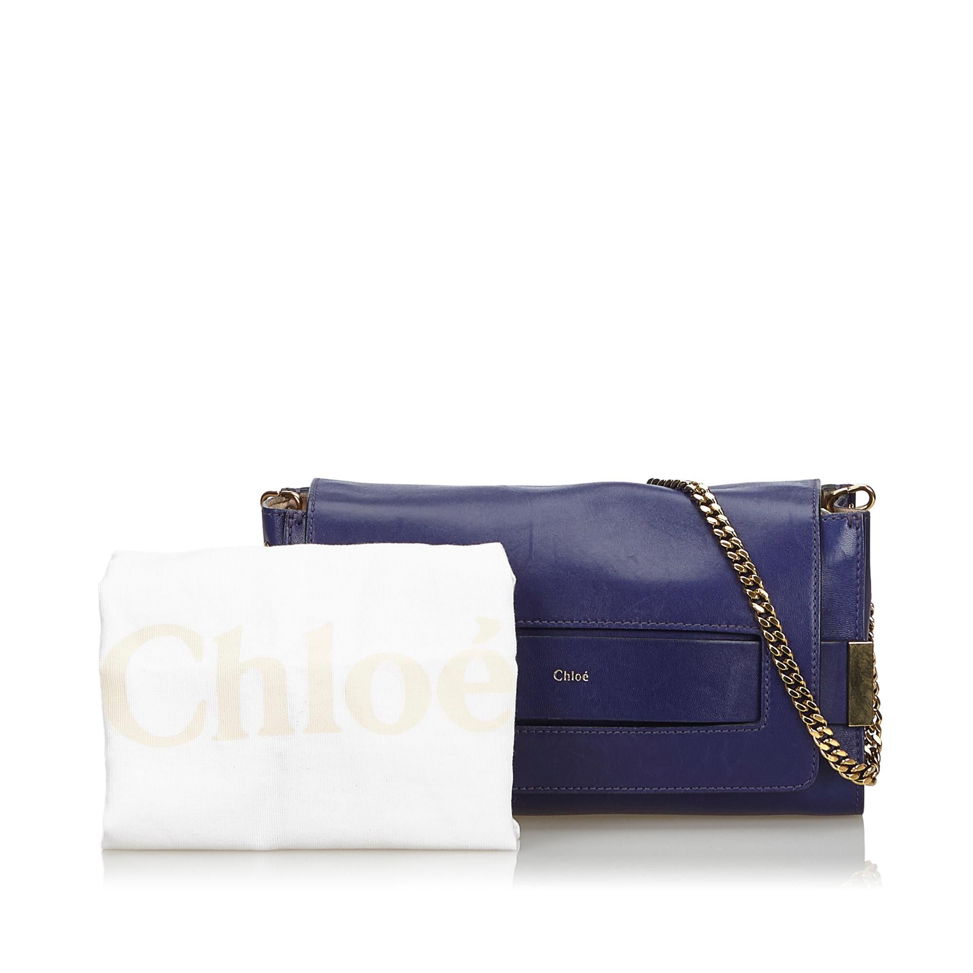 Vintage Authentic Chloe Leather Elle Crossbody Bag Italy w Dust Bag MEDIUM  For Sale 6