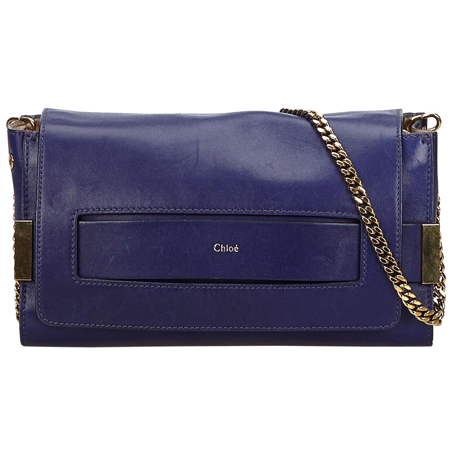 Vintage Authentic Chloe Leather Elle Crossbody Bag Italy w Dust Bag MEDIUM  For Sale