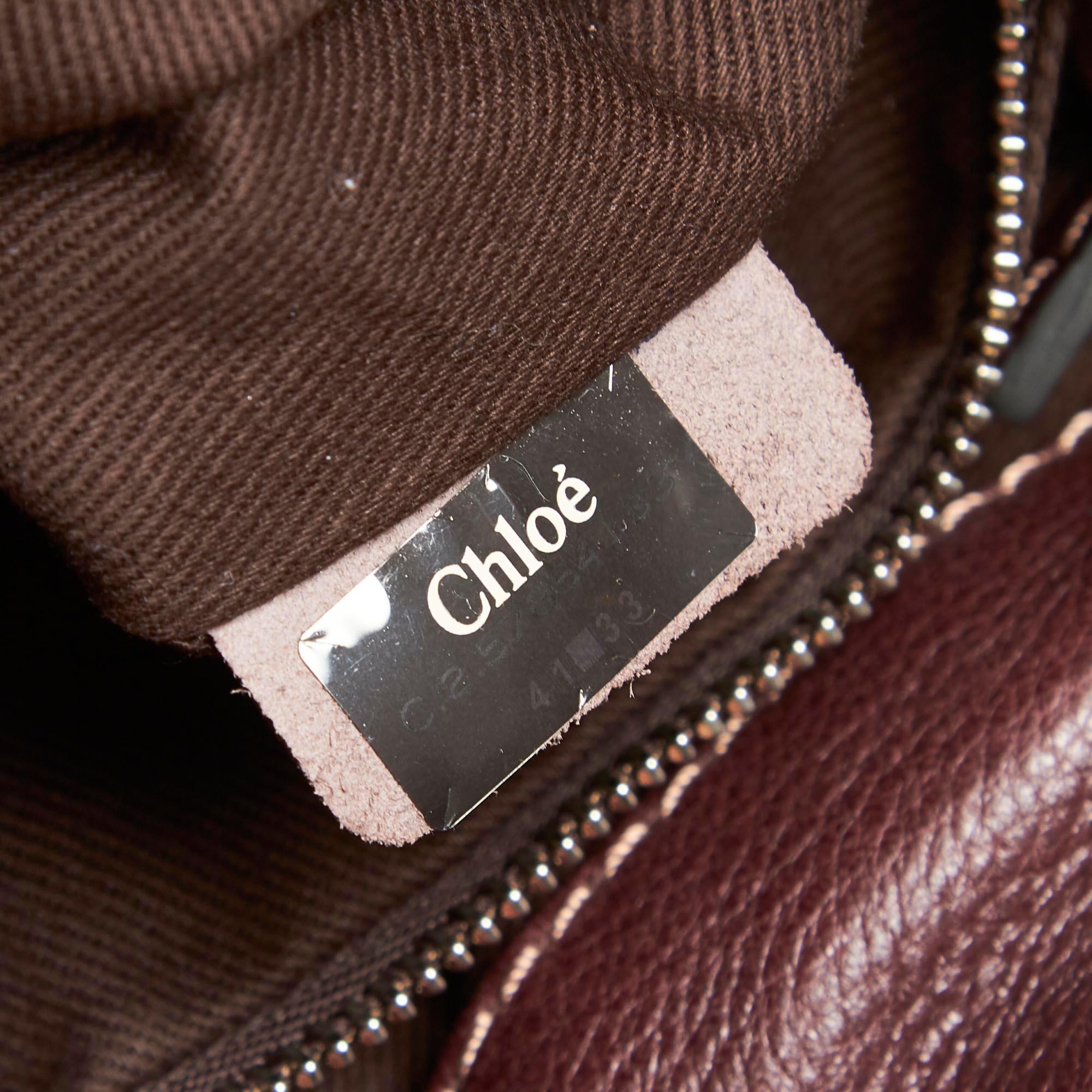 Sac à main Chloé Paddington vintage authentique en cuir avec clé de poussière et cadenas en vente 2