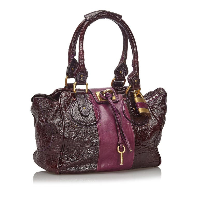 Vintage Authentic Chloe Paddington Handbag w Padlock Key Padlock Key ...