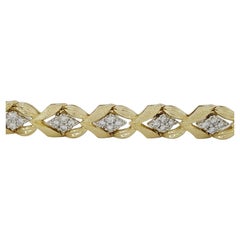 Vintage Authentic Diamond and Yellow Gold Bracelet