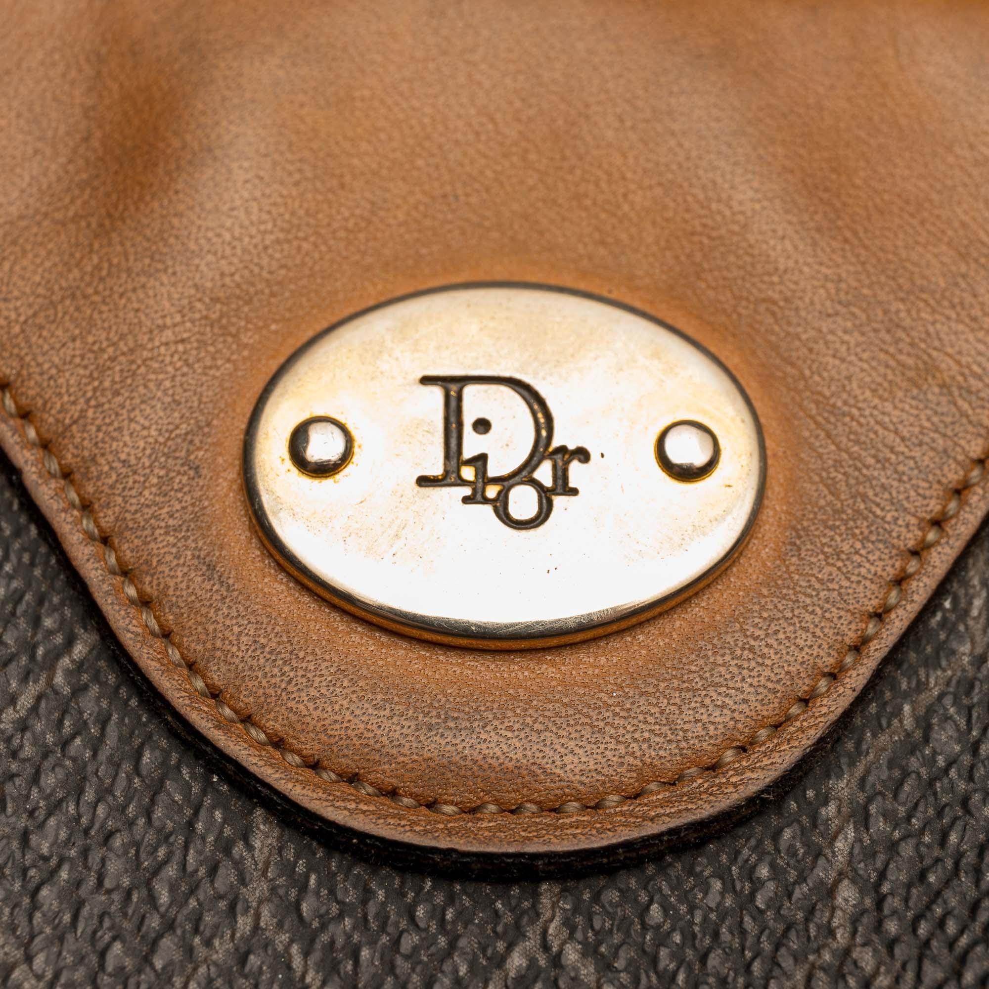 Vintage Authentic Dior Black Honeycomb Crossbody Bag FRANCE MEDIUM 8