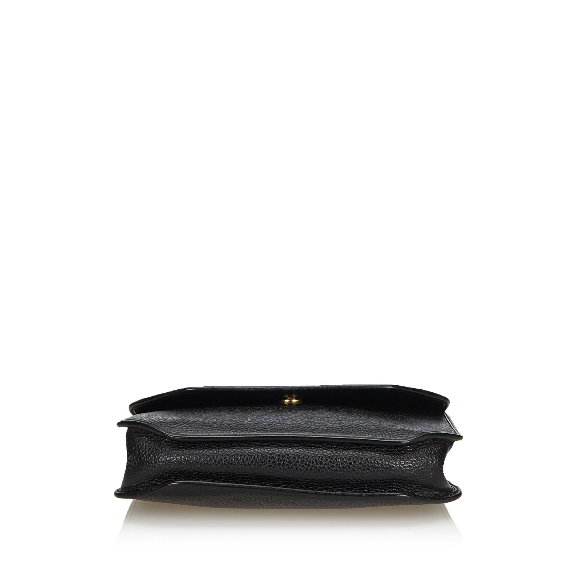 Vintage Authentic Dior Black Leather Handbag France MEDIUM  In Good Condition For Sale In Orlando, FL