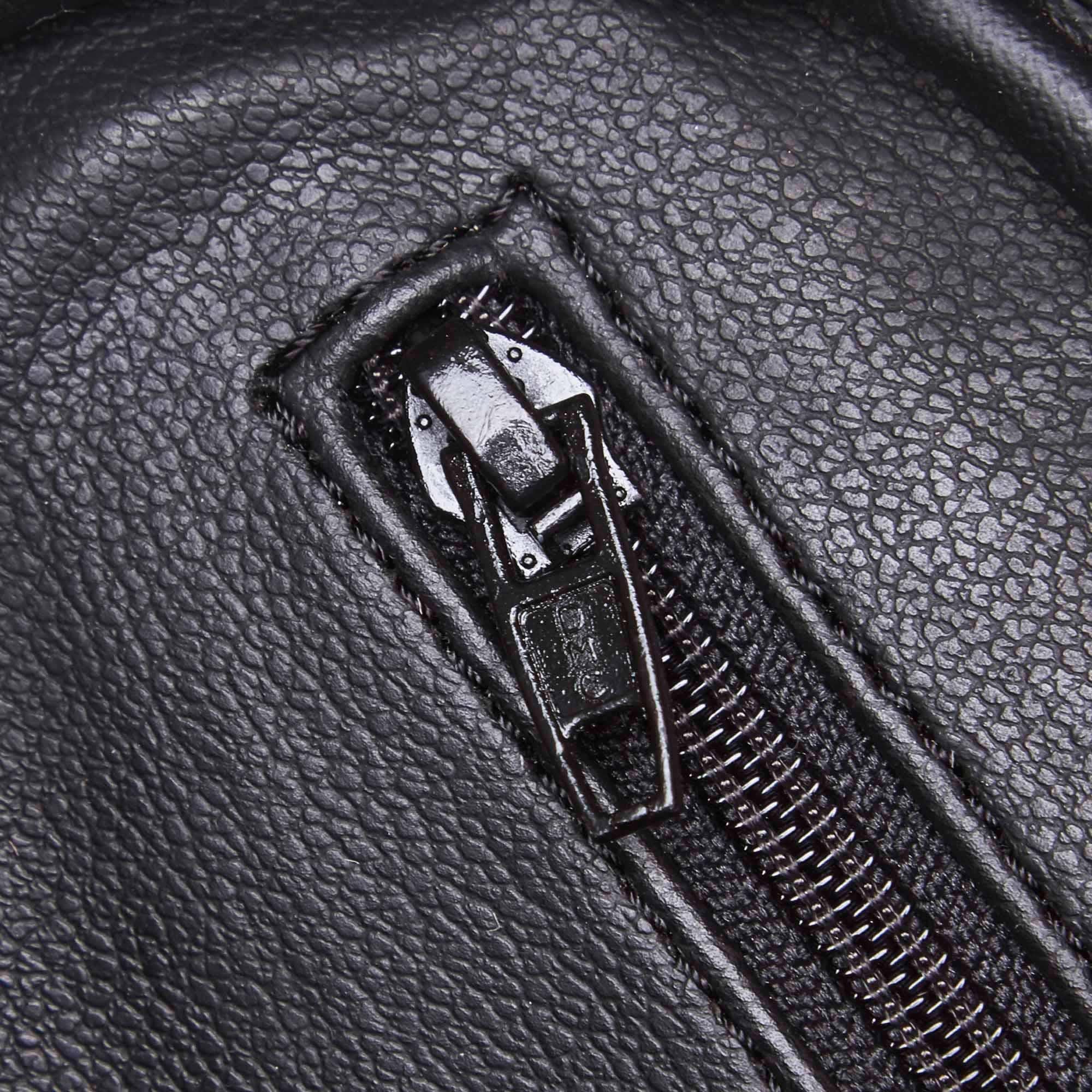 Vintage Authentic Dior Black Leather Handbag France MEDIUM  For Sale 4
