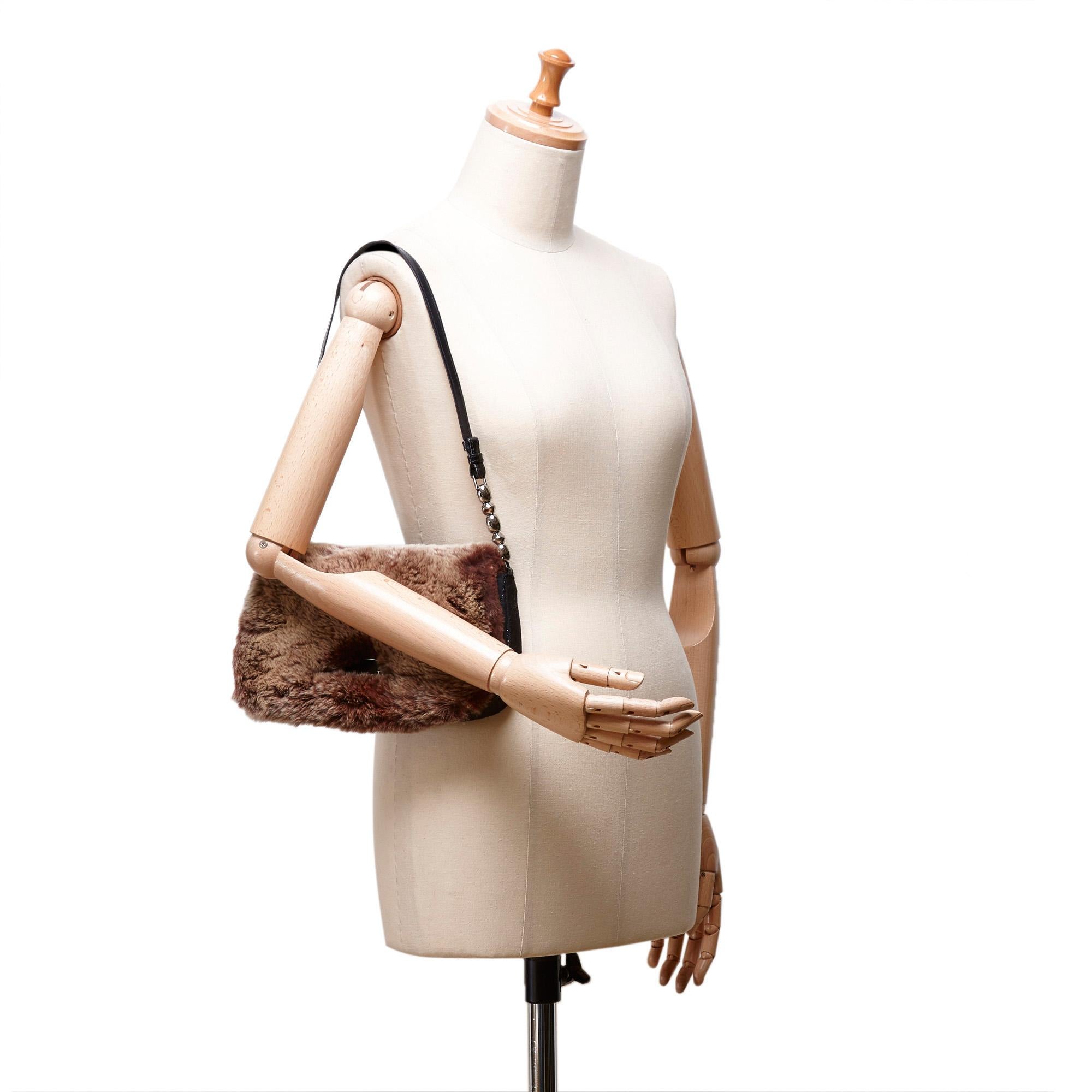 Vintage Authentic Dior Brown Malice Bag France w Dust Bag SMALL 4