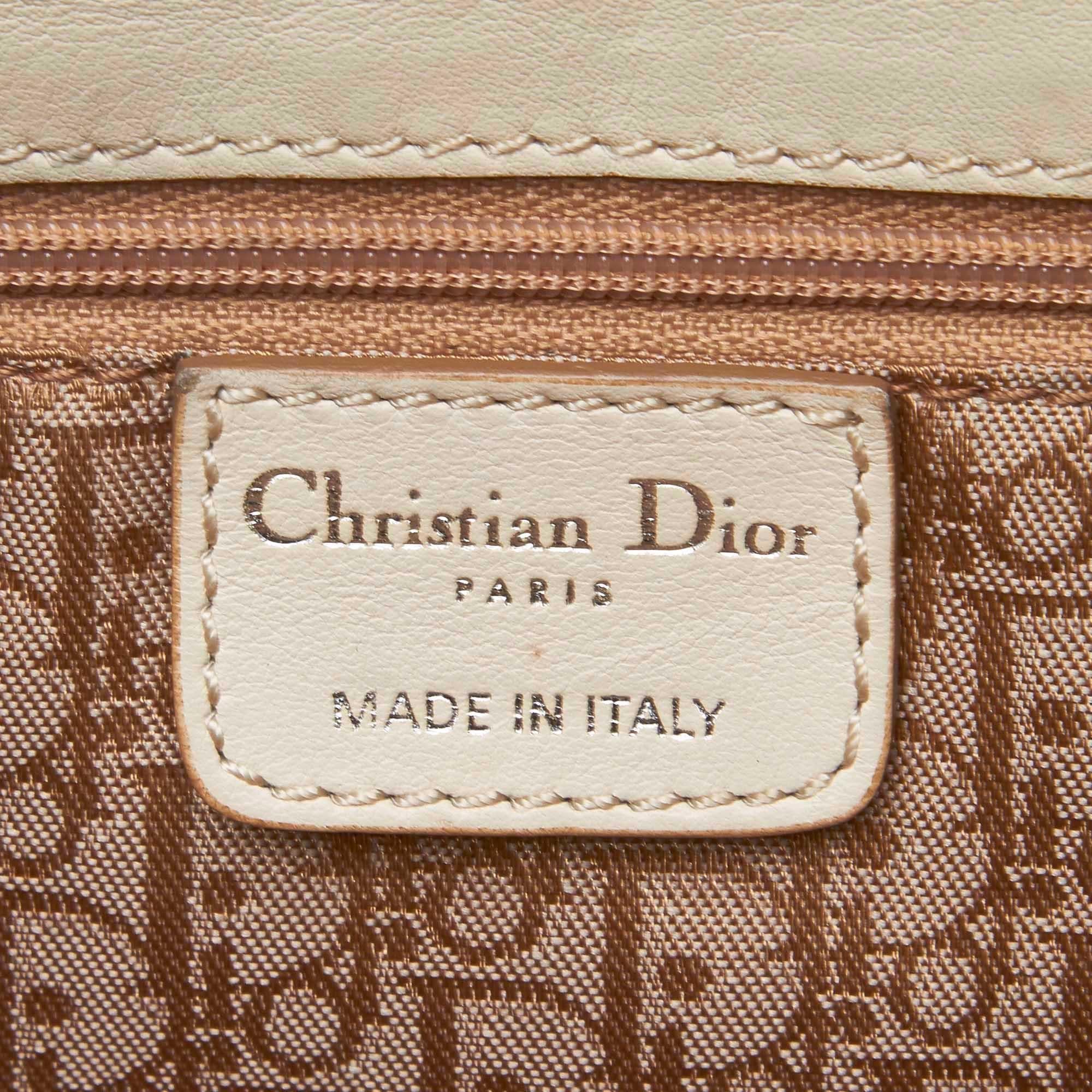 Vintage Authentic Dior Leather Handbag w Dust Bag Authenticity Card MEDIUM  In Good Condition In Orlando, FL