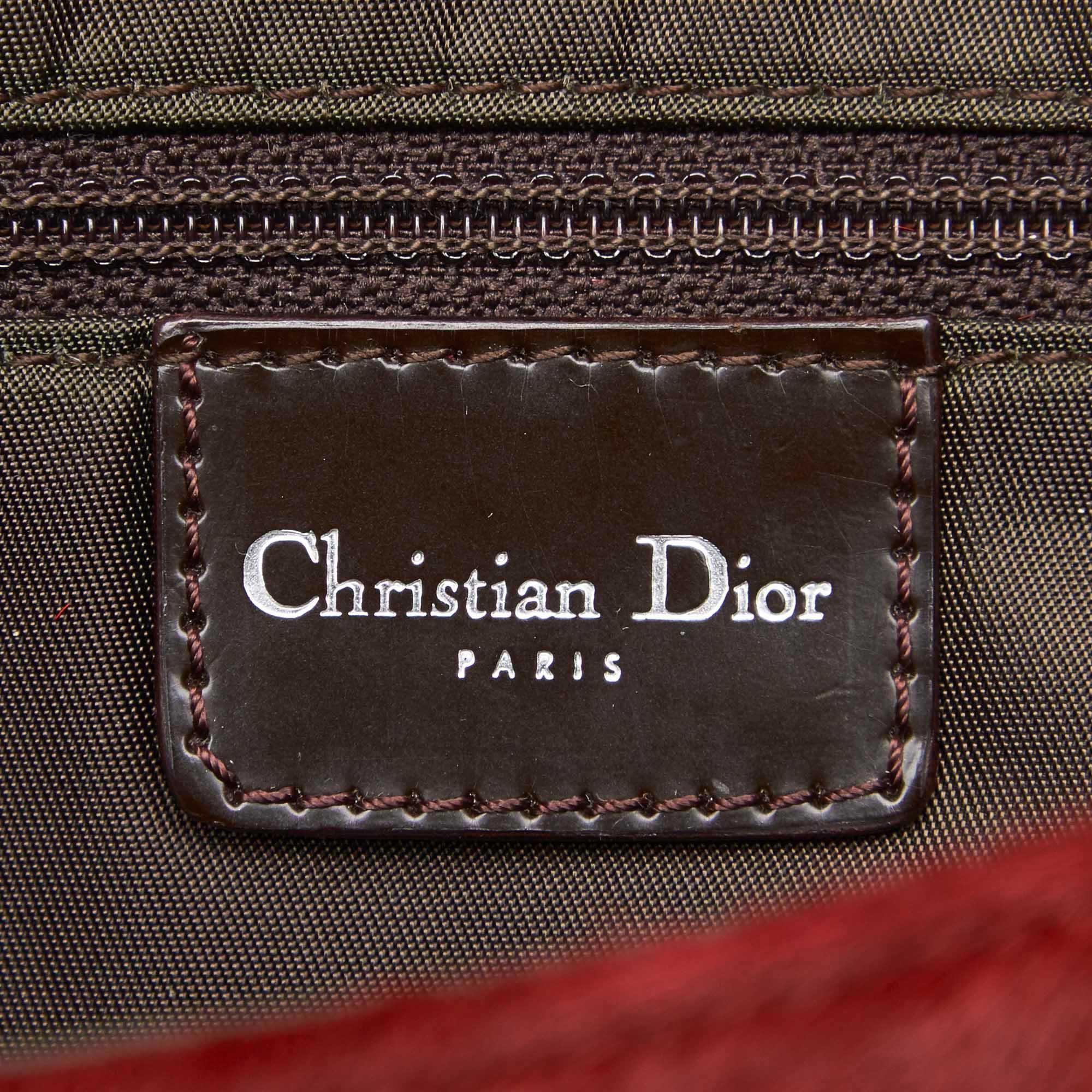 Vintage Authentic Dior Red Dark Malice Baguette France w Dust Bag SMALL  In Good Condition In Orlando, FL