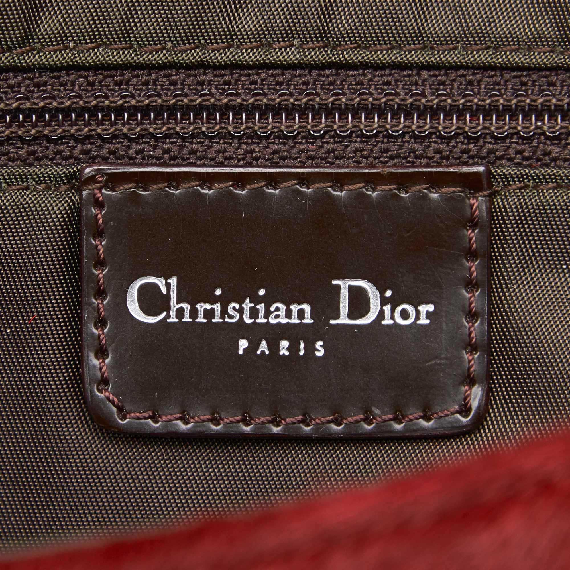 Vintage Authentic Dior Red Dark Malice Baguette France w Dust Bag SMALL In Good Condition In Orlando, FL