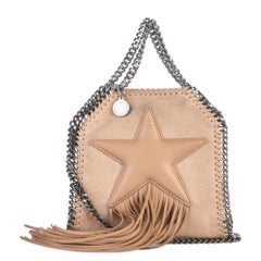 Vintage Authentic Fabric Mini Falabella Star Fringe Crossbody Bag 