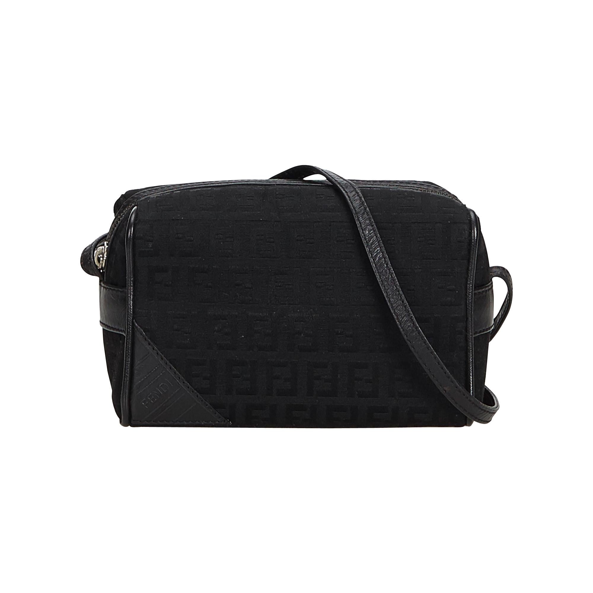Vintage Authentic Fendi Black Canvas 