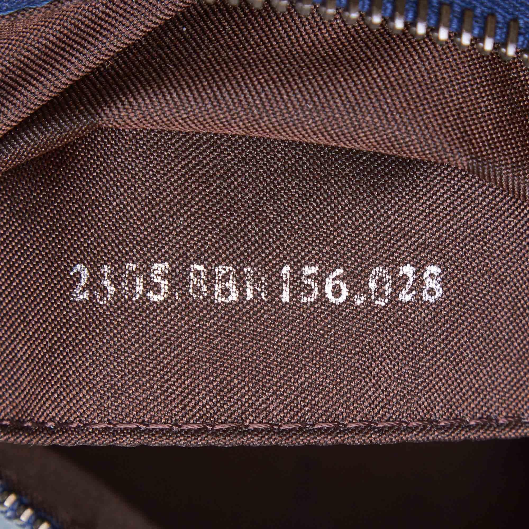 Women's Vintage Authentic Fendi Blue Denim Dark Denim Fabric Baguette Italy SMALL For Sale