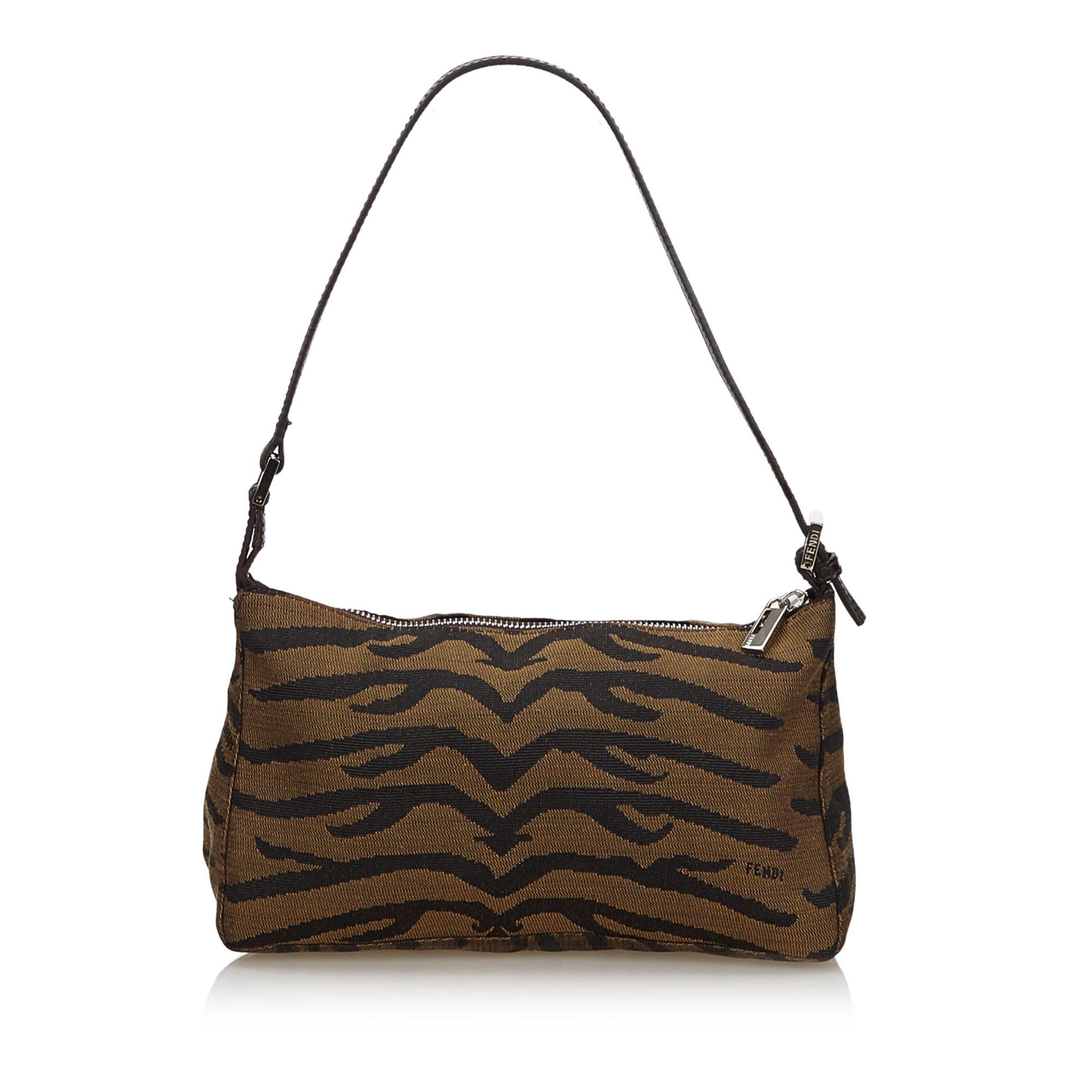 fendi zebra baguette