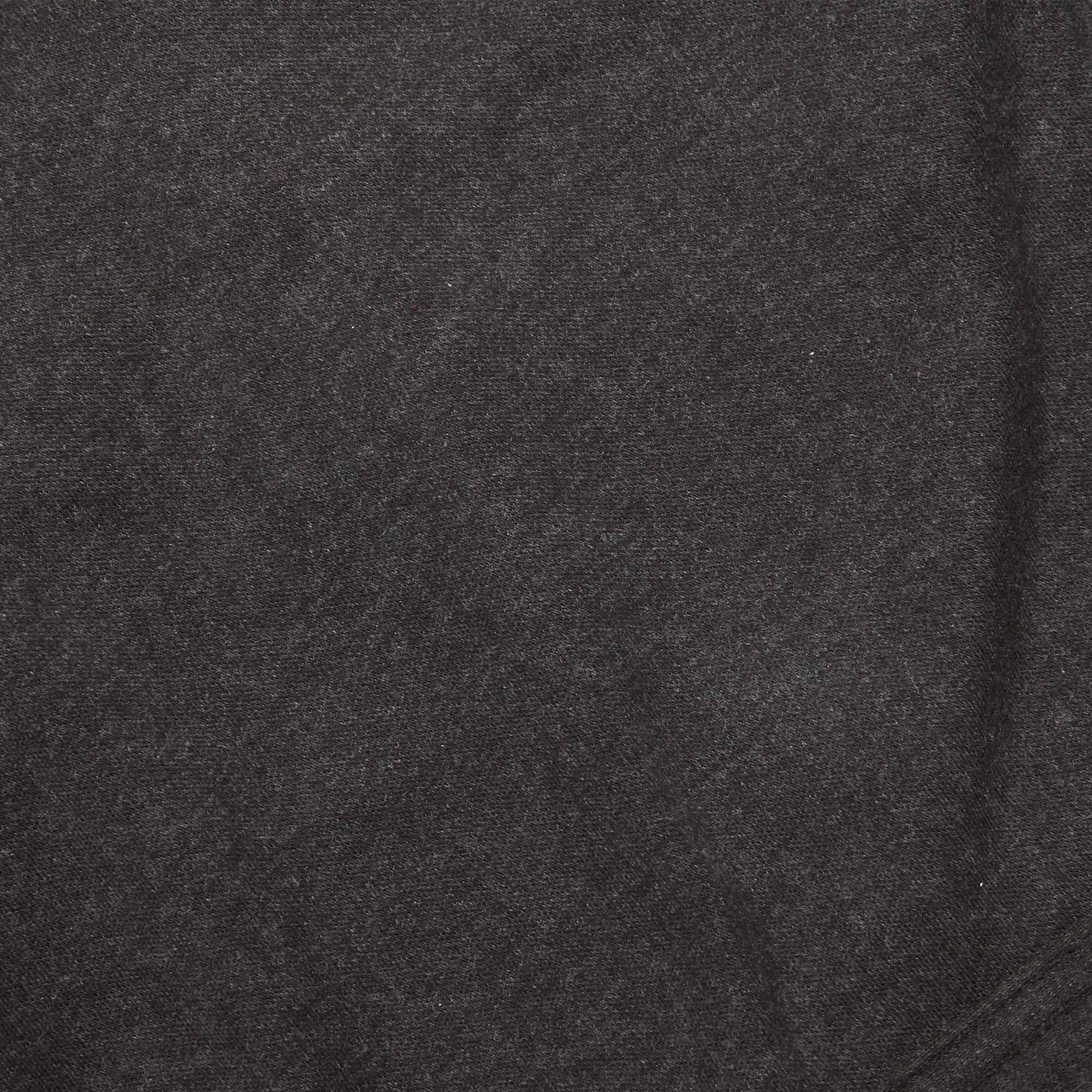 Vintage Authentic Fendi Gray Dark Gray Cotton Fabric Mamma Baguette Italy SMALL  5