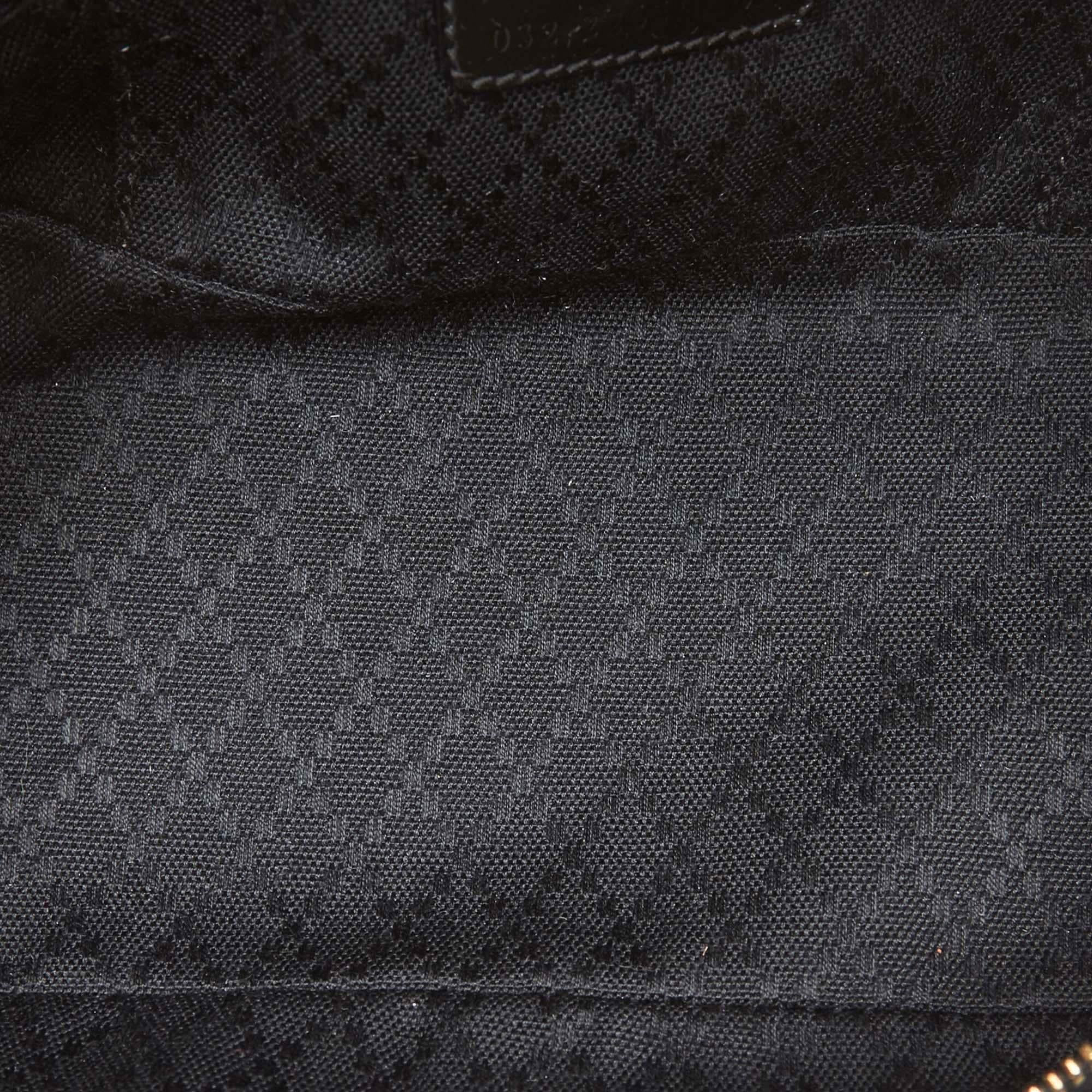 Vintage Authentic Gucci Black Bamboo Vanity Bag Italy w Box SMALL 1