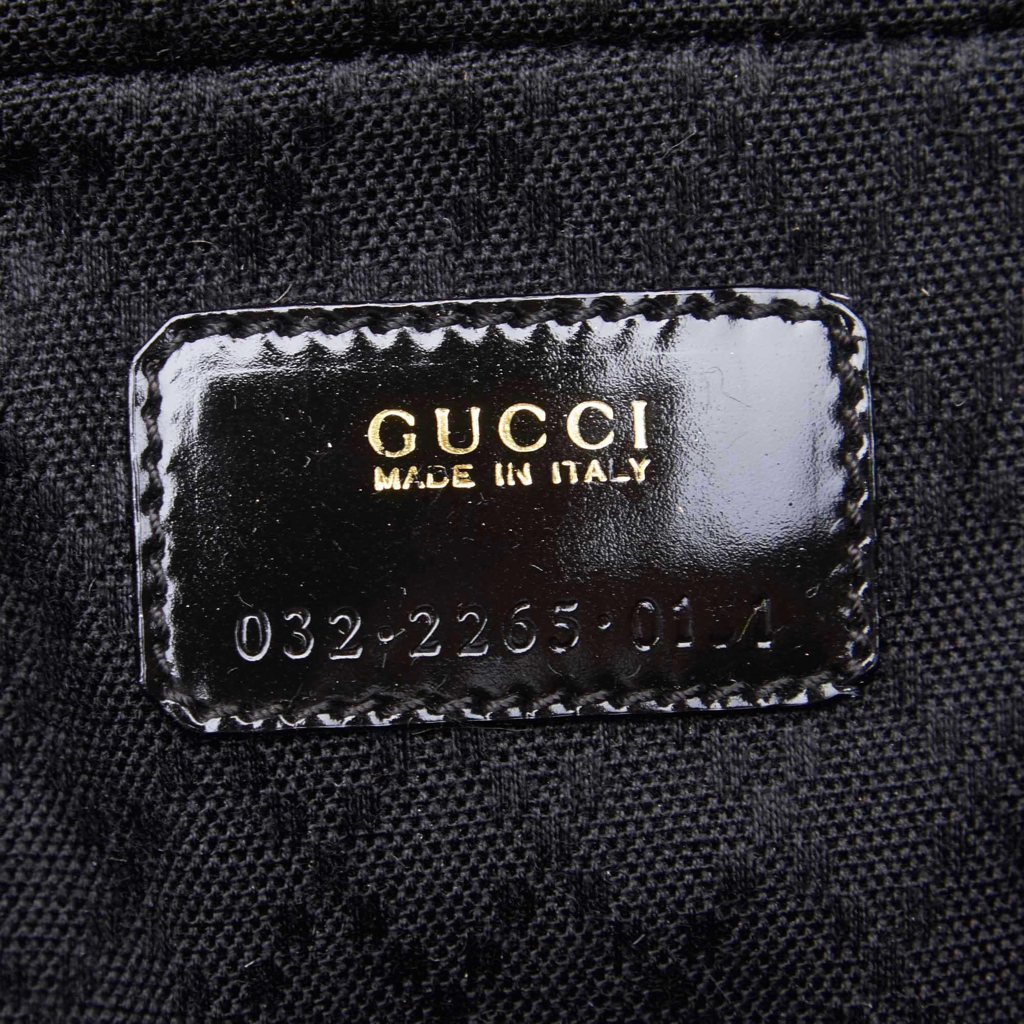 Vintage Authentic Gucci Black Bamboo Vanity Bag Italy w Box SMALL  2