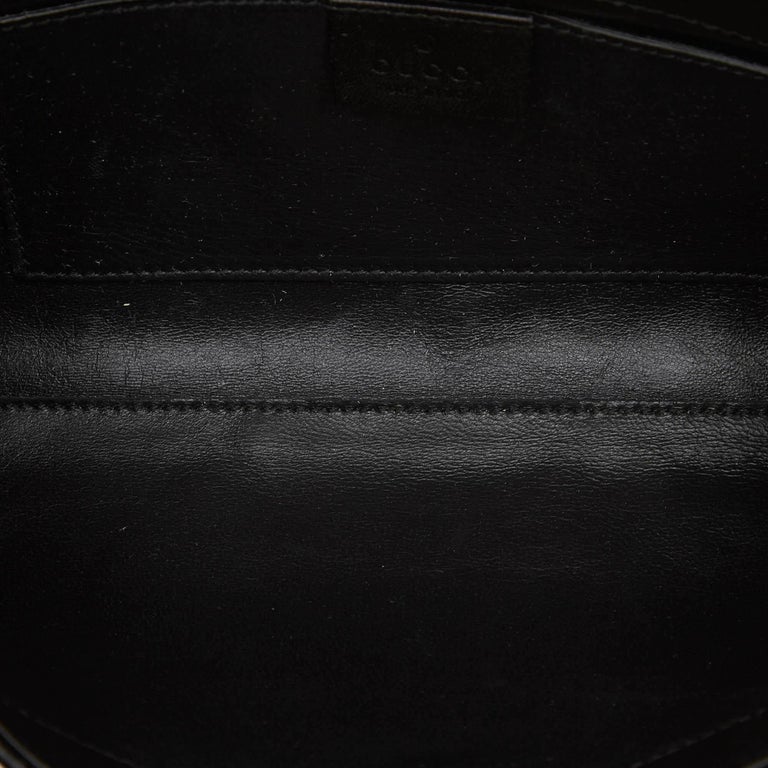Vintage Authentic Gucci Black Canvas Fabric Handbag ITALY MEDIUM For ...