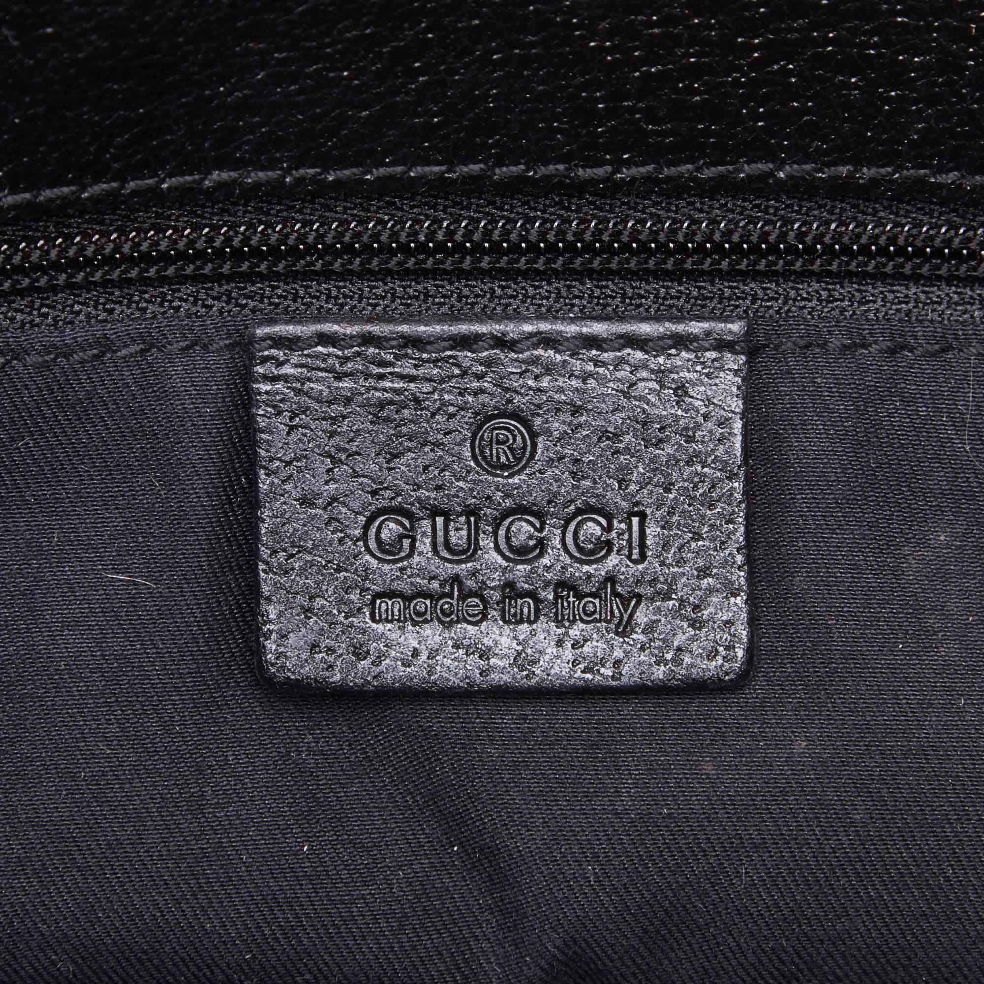 Vintage Authentic Gucci Black GG Eclipse Tote Bag Italy w Dust Bag SMALL  For Sale 2