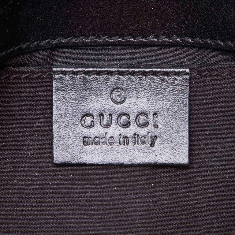 Vintage Authentic Gucci Black GG Horsebit Chain Baguette Italy w Dust ...